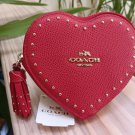 COACH True RED HEART Coin Case with Tassel No: 65491B - NEW with TAG!