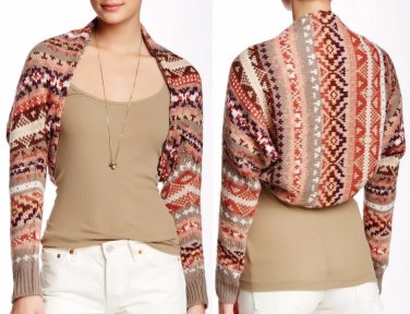 Free People Womens Carnival Shrug Sweater, F609X640 - Taupe - Size M - NWT!