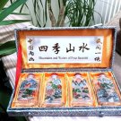 Li Bien 4 Reverse Handpainted Snuff Bottles Mountains & Waters of Four Seasons!