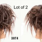 Messy Donut Hair Bun Tousled Updo Chignon with Elastic - Synthetic Hair Extensions - Q2! Messy Donut Hair Bun Tousled Updo Chignon with Elastic - Synthetic Hair Extensions - Q2!
