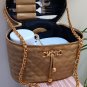 Vogue Gold Thermal Lunch Bag w Metal Utensils, Thermos, Container, Mirror by T.L. Lusso