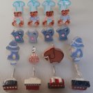 Die-Cut Wooden Hand-Painted Drawer Knobs Pulls - Lot of 20 - Signed by Artist - NEW!