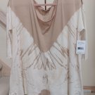 Free People Womens Top Coastal Tee #OB412210 - Stone - Size L - BOHO - NWT!