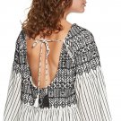 Free People Lola Embroidered Mini Dress #OB1015986 - White/Black - Size L - NWT!