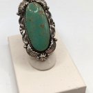 Chaco Canyon Southwest Sterling Silver Navajo Ceremonial Green Turquoise Ring -Size 8 -Made in USA! Chaco Canyon Southwest Sterling Silver Navajo Ceremonial Green Turquoise Ring -Size 8 -Made in USA!
