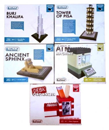 BLOKKO Building Blocks Sets Compatible with Other Brands - Lot of 5 - NEW!