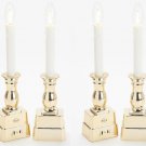 QVC Bethlehem Lights Adjustable Window Candles Battery Sensor Timer Set of 8 Brass-tone - NEW!