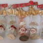Q8 Merry Christmas 3D Santa Gold Lame & Iridescent Organza Fabric Wine Bottle Gift Bags - New!