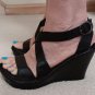 Born Women's Strappy Ankle Strap Textured Wedge Platform Sandal Shoes - W3355 - Size 7 - NWOT!