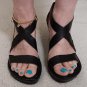 Born Women's Strappy Ankle Strap Textured Wedge Platform Sandal Shoes - W3355 - Size 7 - NWOT!