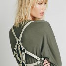 Free People Pax Harness Vest Ivory Leather #CP254022 - Size L - New with Tag!