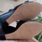 Michael Kors Moxley Black Leather Zipper Buckle Wedge Heel Sandals  - Size 7 - NWT!