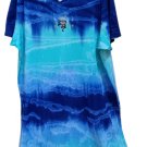 VTG Ragdoll V-Neck 100% Cotton Ombre Dress Coverup w embroidered Monkey - Sz 3X - Made in USA - NWT