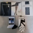 VTG Unique Tights Pantyhose Victoria's Secret Blk Net, Harlequin, Zebra & Calvin Klein - Sz L, 1X!
