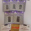 VTG Sheer Dimensions, Hanes, Burlington Textured Lace Plus Pantyhose - Lot of 13 pairs!