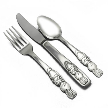Vtg Oneida PETER RABBIT Community Stainless Child Flatware Set - Knife Fork Spoon NEW!