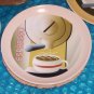 Art Deco Porcelain Plates 6.5" coffee 86309 stk#(1005)
