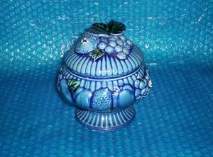 Sorrento  series Blue 7" Fruit Bowl with Cover stk#(640)