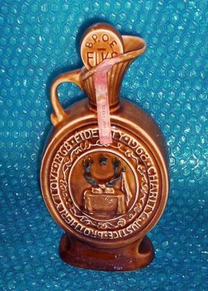 JIM BEAM   DECANTER    BENEVOLENT PROTECTIVE ORDER of ELKS 1968    stk#(1792)