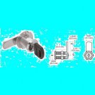 Nickel Plated Keyed Alike Cam Lock for Wood Door   stk#(2578)