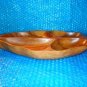 Vintage Wooded Leaf  Shaped Dishstk#(2955)