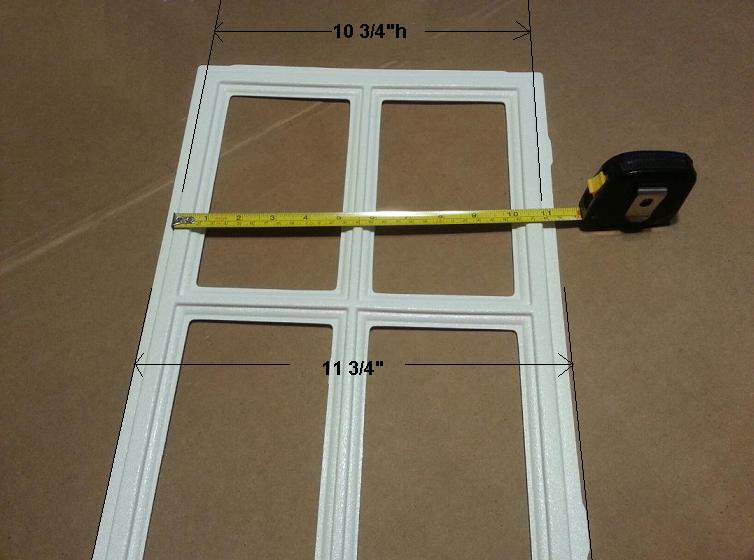 garage door window inserts, stockton for 17.75"wide X 11.75"high set of