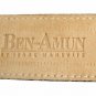 Ben-Amun Brown Leather Belt with Tortoise Lucite Buckle size S