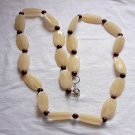 Lucite & Beads 32" Long Necklace Excellent Condition