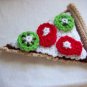 Crochet Food Desert Pizza Slice Decorative Item