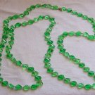 Necklace 54" Long Flapper Style Green