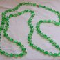 Necklace 54" Long Flapper Style Green