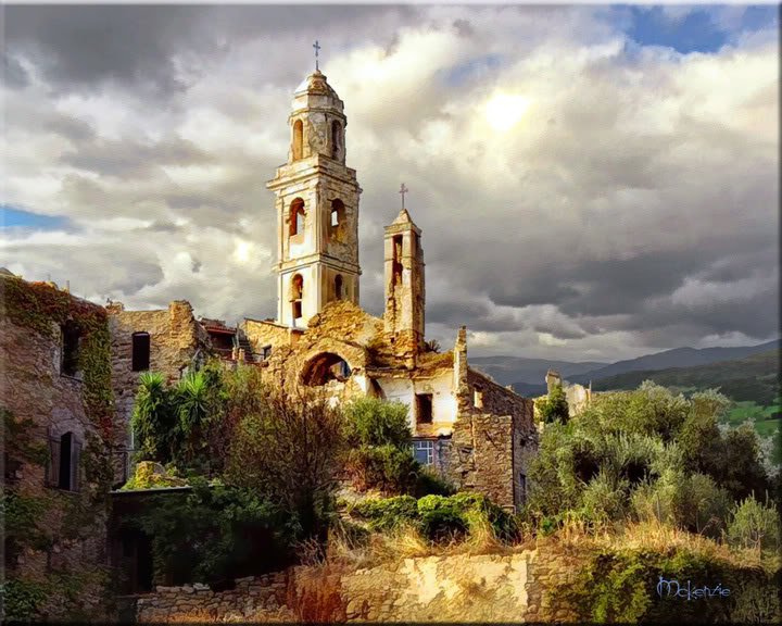 Bussana Ghost Town Artist Village Italy Italian ART PAINTING by McKenzie
