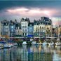 French ART HONFLEUR HARBOR France boat PAINTING