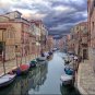 Lonely Waterway Italy ItalianTuscany boats ART PAINTING by McKenzie