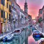 Tuscany Canal at Sunset in Italy ART Italian PAINTING