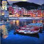 Coast at DuskTuscany ART Ocean Sunset boats Italian PAINTING by McKenzie