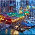 "Gondolas at the Cafes"  Metallic Print (16 x 20)