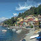 "AMALFI COAST" by Artist McKenzie Tuscany Italian Shoreline Seashore Painting (32" x 40")