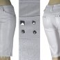 6pk  jean shorts shinny fabric w/studds