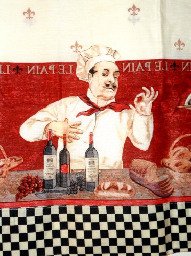 Italian Chef Kitchen Curtains Set Tiers And Valance