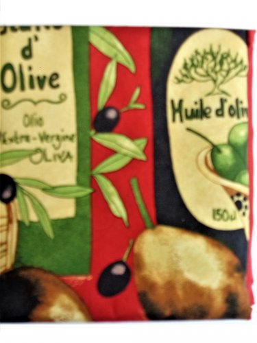 Tuscan Olives Olive Oil Kitchen Curtains Set Valance Tiers