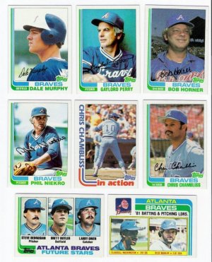 1982 Topps Atlanta Braves Team Set-28 Cards
