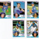 1983 Topps Traded Atlanta Braves Team Set-5 Cards