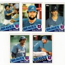 1985 Topps Traded Atlanta Braves Team Set-5 Cards