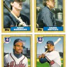 1987 Topps Traded Atlanta Braves Team Set-4 Cards