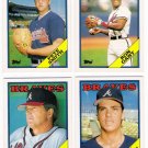 1988 Topps Traded Atlanta Braves Team Set-4 Cards