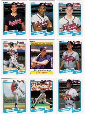 1990 Fleer Regular & Update Atlanta Braves-32 Cds