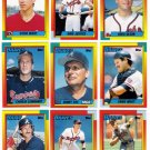 1990 Topps Traded Atlanta Braves Team Set-9 Cards
