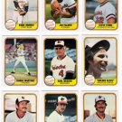 1981 Fleer Baltimore Orioles Team Set-27 Cards
