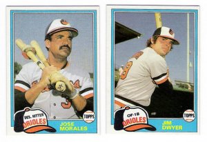1981 Topps Traded Baltimore Orioles Team Set-2 Cards